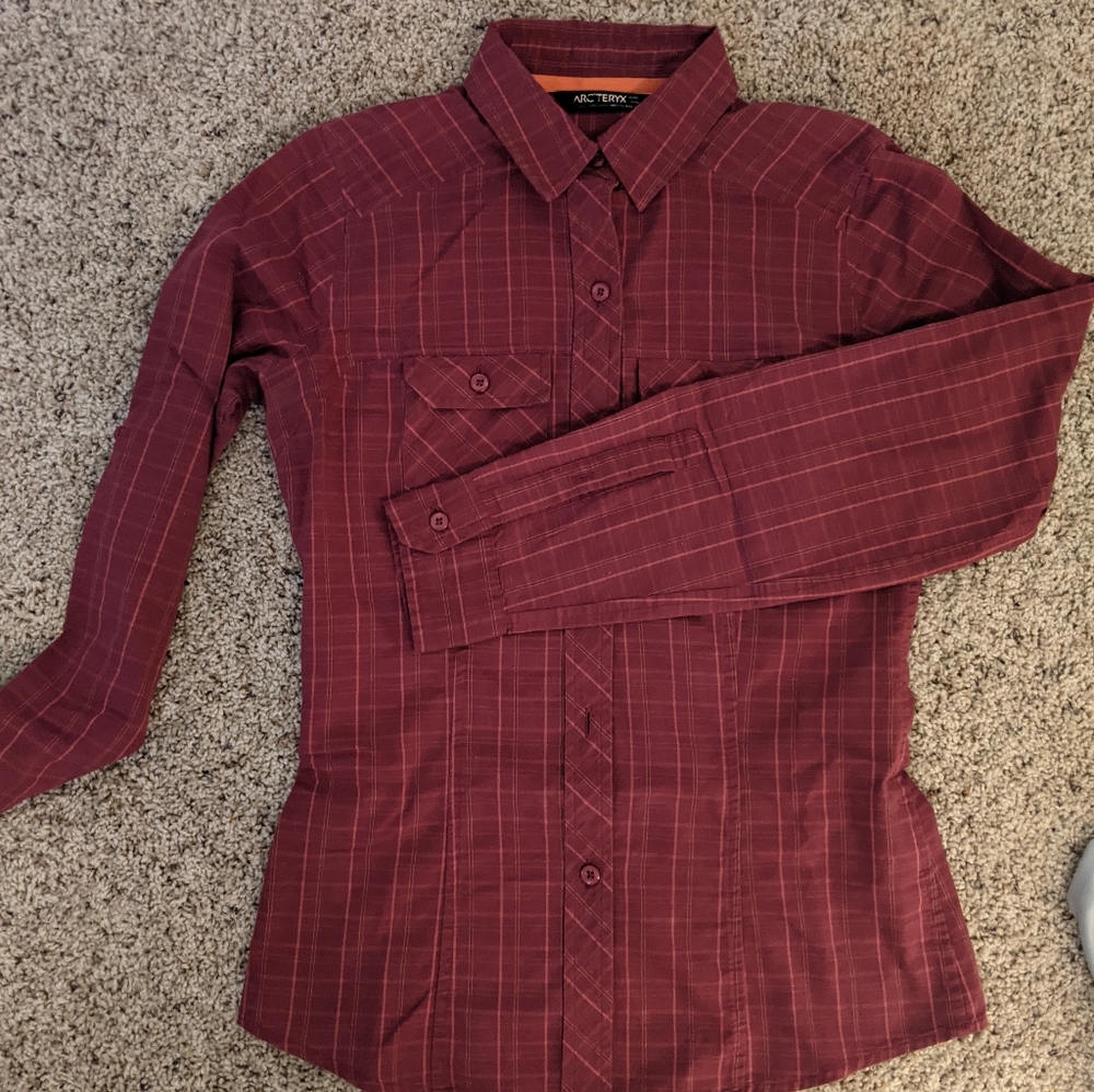 Arc'teryx long sleeve plaid shirt